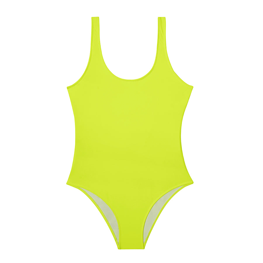 Fluorescent yellow swimsuit best sale